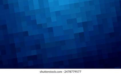 Gradient blue background. Geometric texture of light-dark blue squares. The substrate for branding, calendar, postcard, screensaver, poster, cover