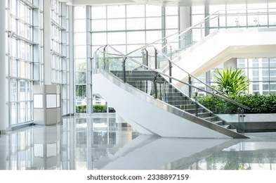 Modern architecture with stairs in a business conference center