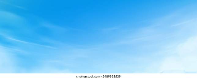 Sky Blue,Cloud Background,Horizon Summer Clear Sky over beach,Vector landscape nature sunrise in Winter,Spring panorama banner white clouds over blue ocean,Sunset landscape